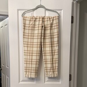 Wilfred Beige and Cream Plaid Pants